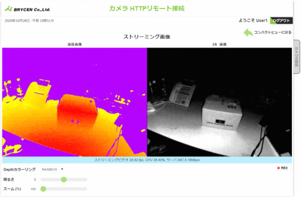 ToFカメラサーバー