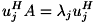 \[ u_j^H A = \lambda_j u_j^H \]