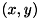 $(x,y)$