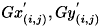 $ Gx_{(i,j)}^{'} , Gy_{(i,j)}^{'} $