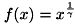 \[ f(x) = x^{ \frac{ 1 }{ \gamma{} } } \]