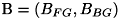 $ \mathrm{B} = \left(B_{FG},B_{BG}\right) $