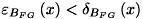 $\varepsilon _{B_{FG}}\left(x\right) < \delta _{B_{FG}}\left(x\right)$