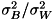 $ \sigma_B^2 / \sigma_W^2 $