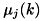 $\mu_j(k)$