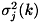 $ \sigma_j^2(k) $