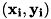 $ \left( \bf{x_i} , \bf{y_i} \right) $