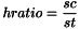 \[ hratio = \frac{sc}{st} \]