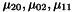 $\mu_{20}, \mu_{02}, \mu_{11}$